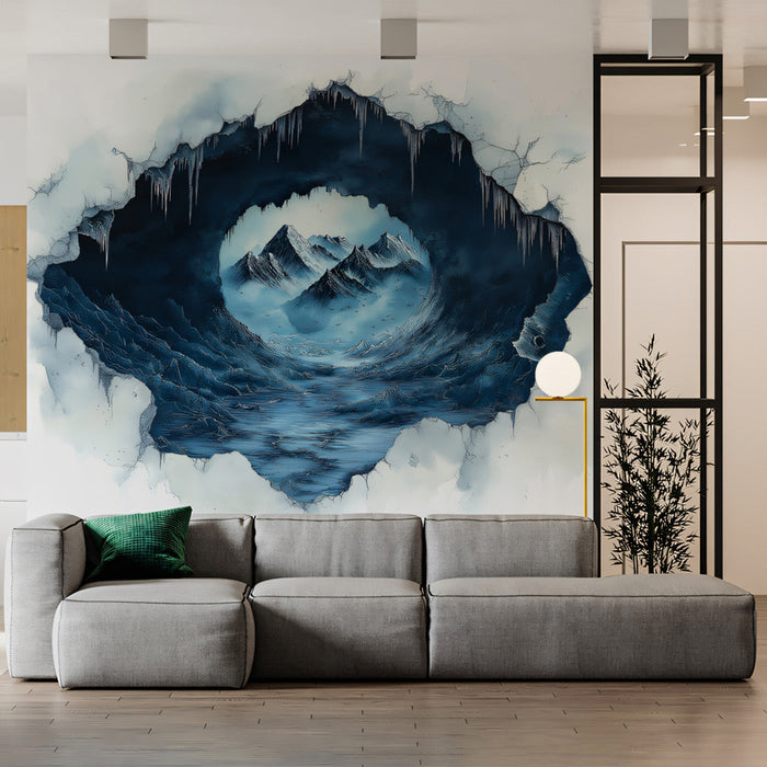 Icy Portal to the Mountains Mural Wallpaper