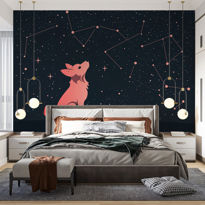 Celestial Fox Mural Wallpaper