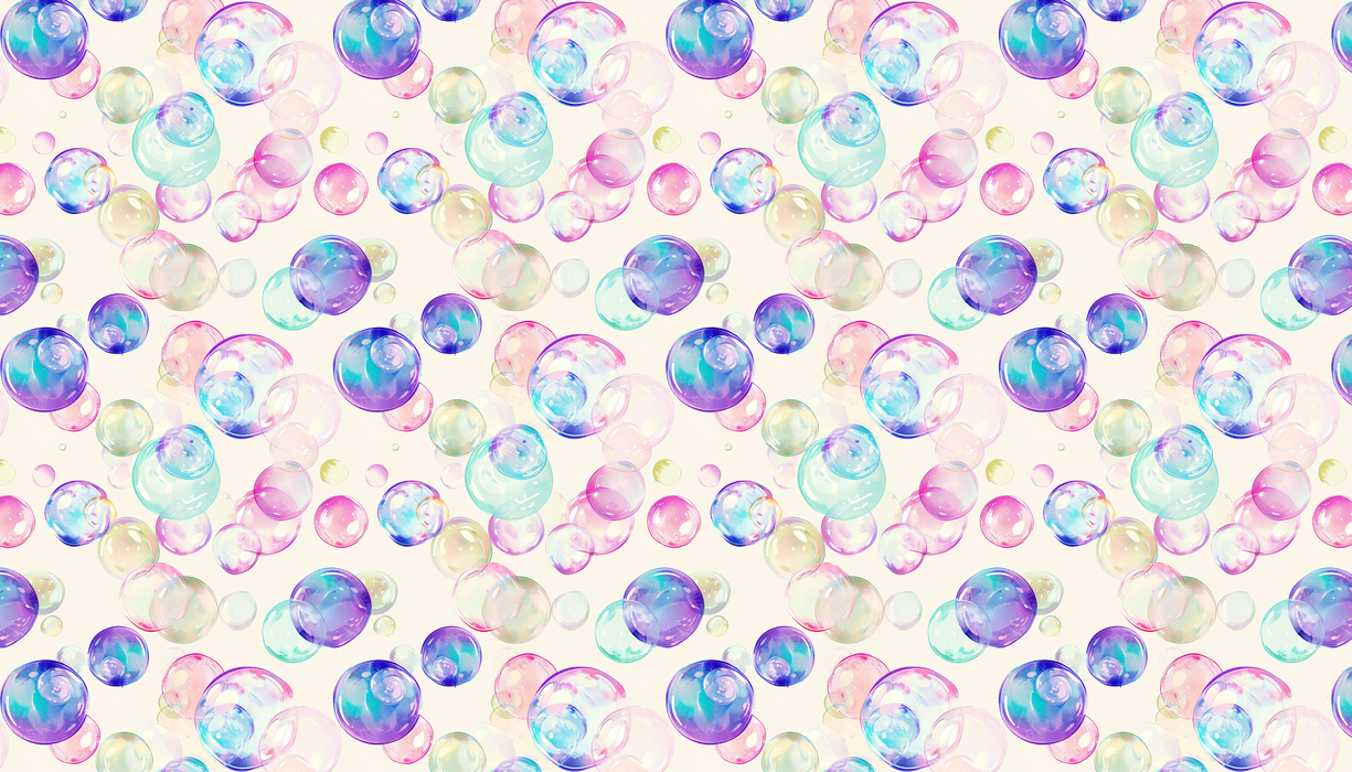 Carta da parati murale con motivo a bolle pastello morbide | Bianco cremoso