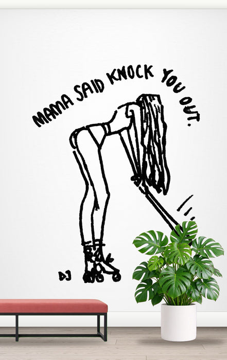 Mama Said Knock You Out – Ink Figure on Roller Skates
