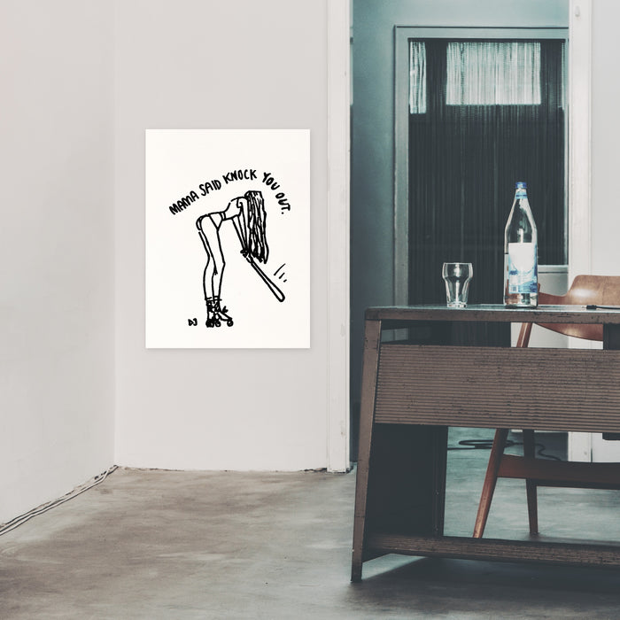 Mama Said Knock You Out – Ink Figure on Roller Skates