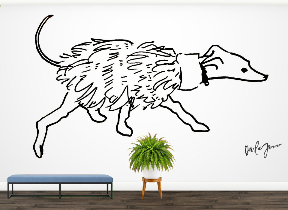 Shaggy Hound – Ink Line Animal Study
