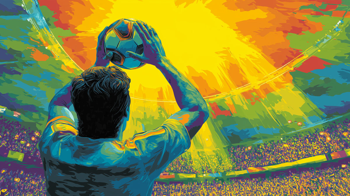 Psychedelic Victory Celebration Mural Wallpaper | Neon Colors, Pop Art Style, Explosive Energy