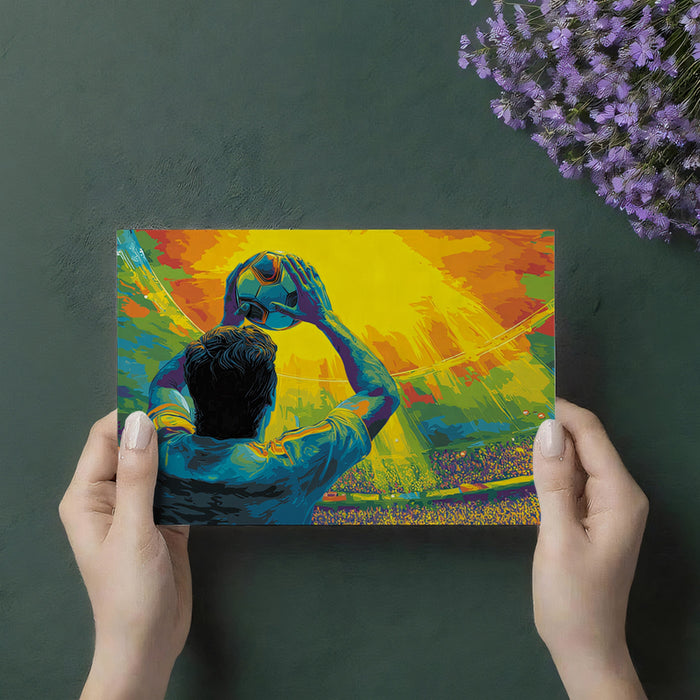 Psychedelic Victory Celebration Mural Wallpaper | Neon Colors, Pop Art Style, Explosive Energy