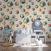 A cozy, creative bedroom featuring a soccer-inspired wall that brings a youthful energy.