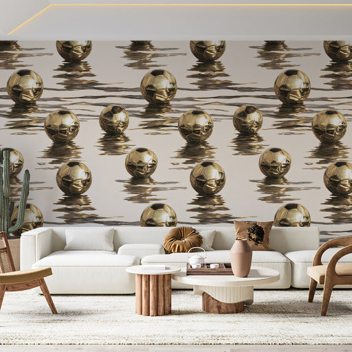 Modern living room with a decorative wall, white sofa, and stylish furniture.