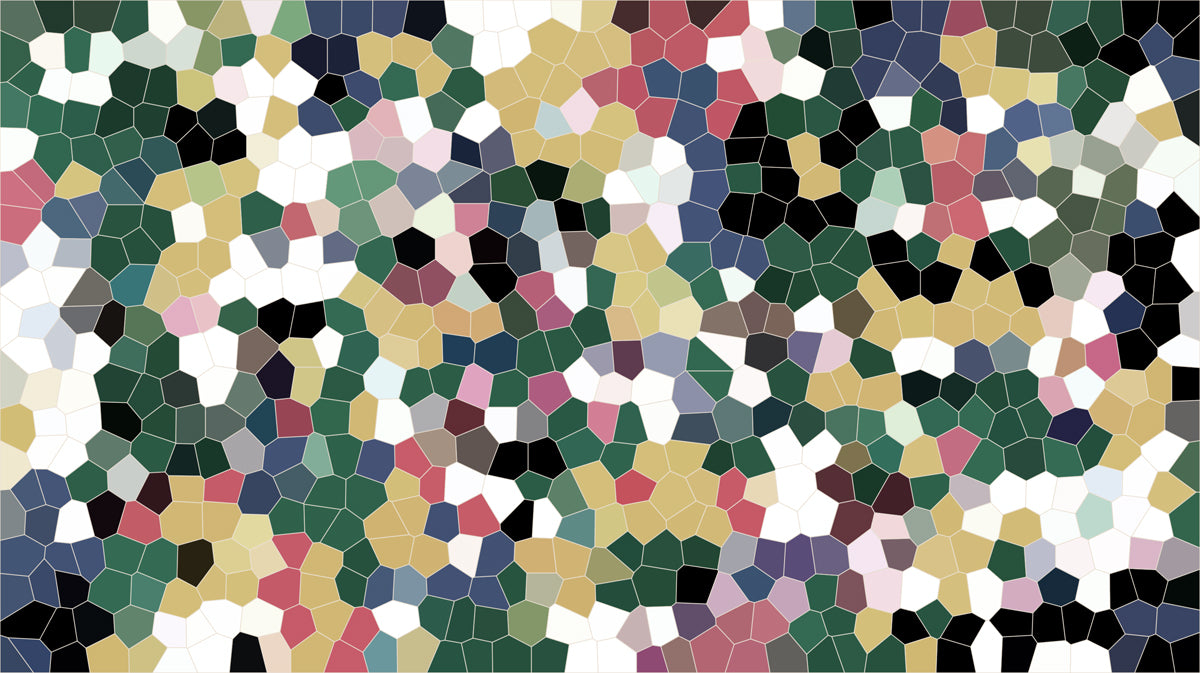 Multicolor Hexagon Mosaic Mural Wallpaper | Geometric Pattern, Diverse Palette, Abstract Stained Glass