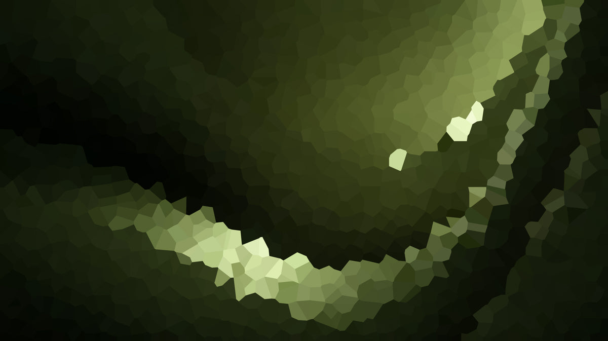 Abstract Olive Green Mosaic Mural Wallpaper | Geometric Pattern, Dark Monochrome, Earthy Texture