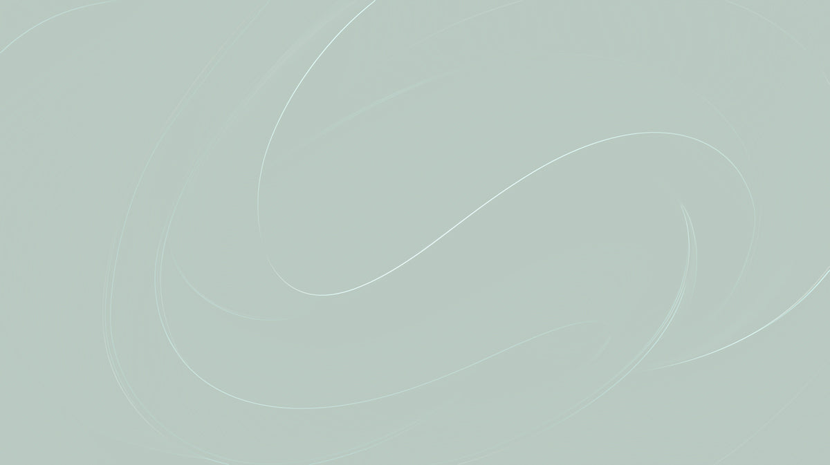 Minimalist Light Teal Swirl Mural Wallpaper | Abstract Fluid Lines, Serene Monochrome, Subtle Texture