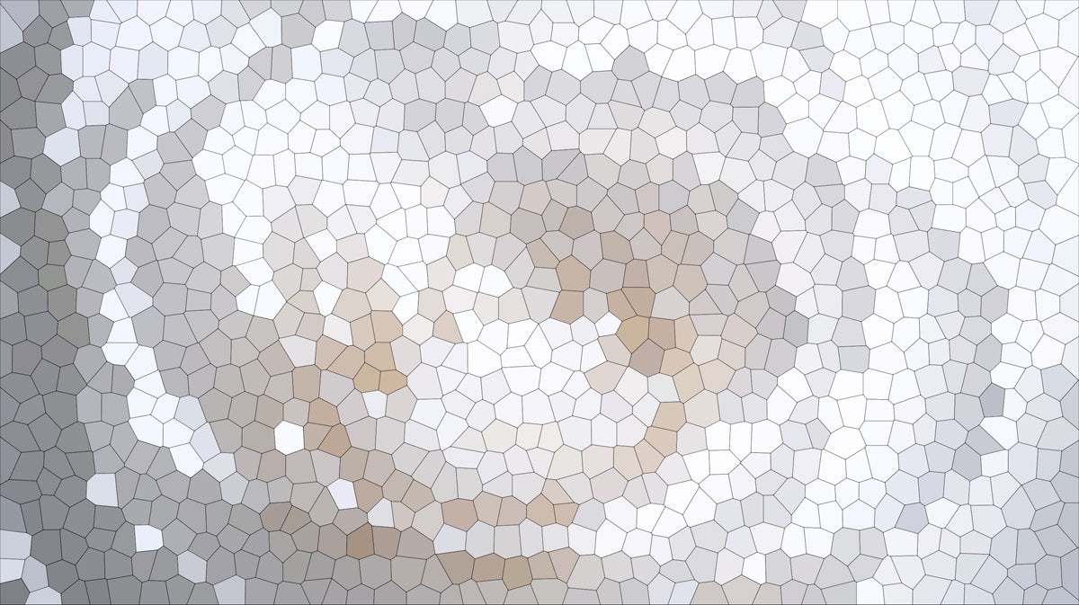 Subtle Hexagon Mosaic Mural Wallpaper | Geometric Pattern, Neutral Gray Scale, Abstract White Swirl