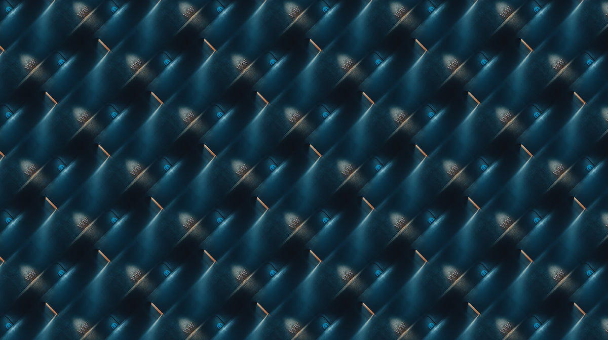 Abstract Blue Light Beam Repeat Mural Wallpaper | Symmetrical Pattern, Neon Glow, Futuristic Texture