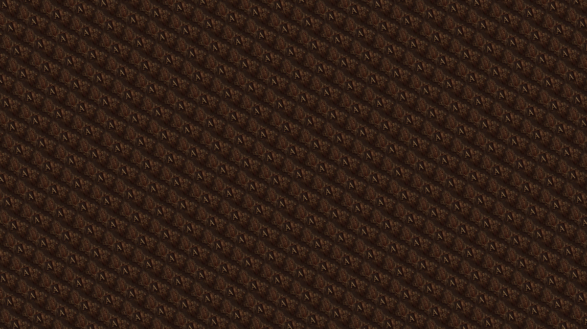 Micro Letter Diagonal Repeat Mural Wallpaper | Repeating Print, Dark Brown Tones, Textured Literary Motif