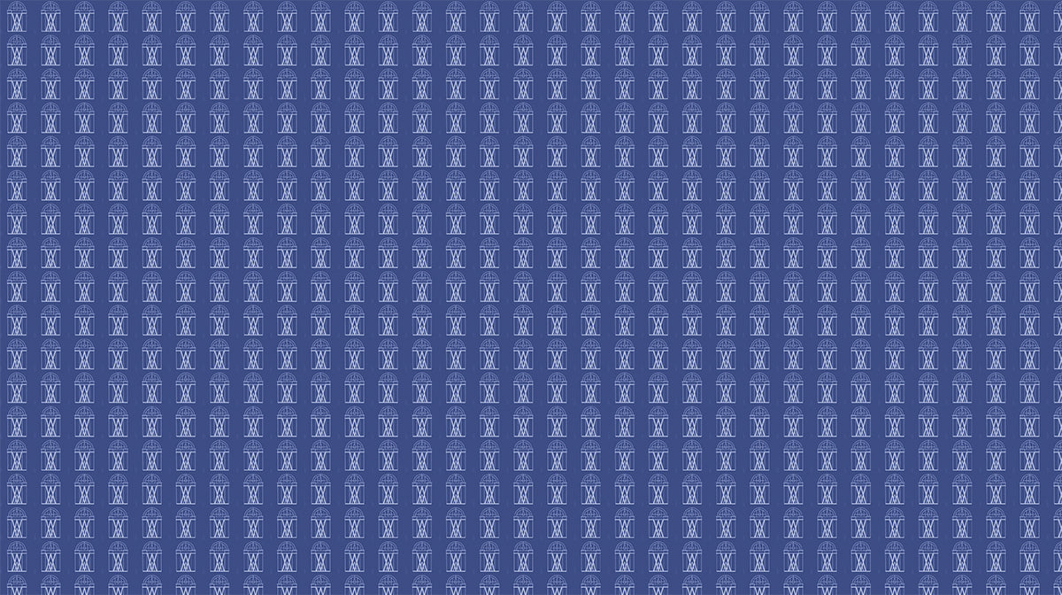 Minimalist Arch Repeat Navy Mural Wallpaper | Repeating Print, Deep Blue Backdrop, Crisp White Lines