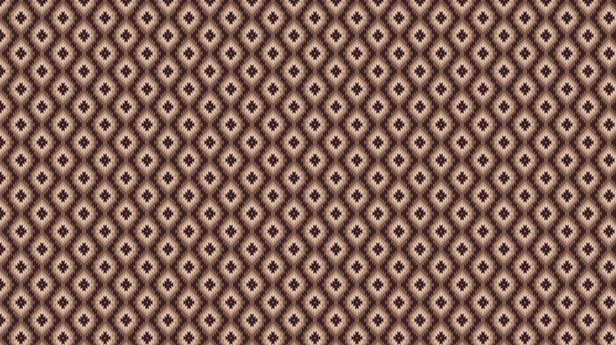 Micro Diamond Kilim Repeat Mural Wallpaper | Repeating Print, Brown and Beige, Traditional Woven Texture