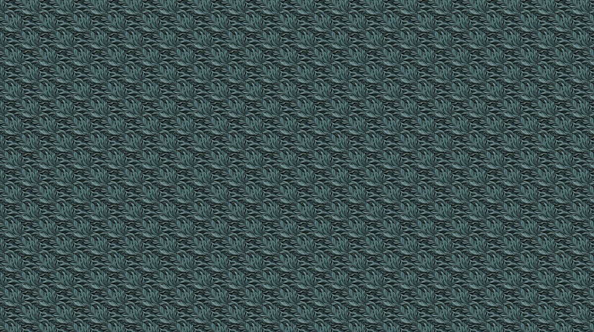 Micro Leaf Dark Teal Dense Foliage Subtle Monochrome Texture Repeating Print Mural Wallpaper