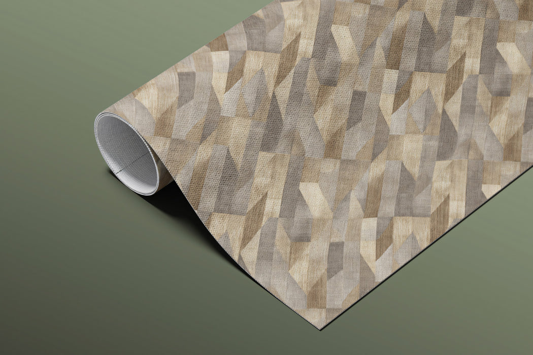 Micro-Geometric Prism Dense Abstract Texture Repeating Print Mural Wallpaper | Warm Neutral Tones