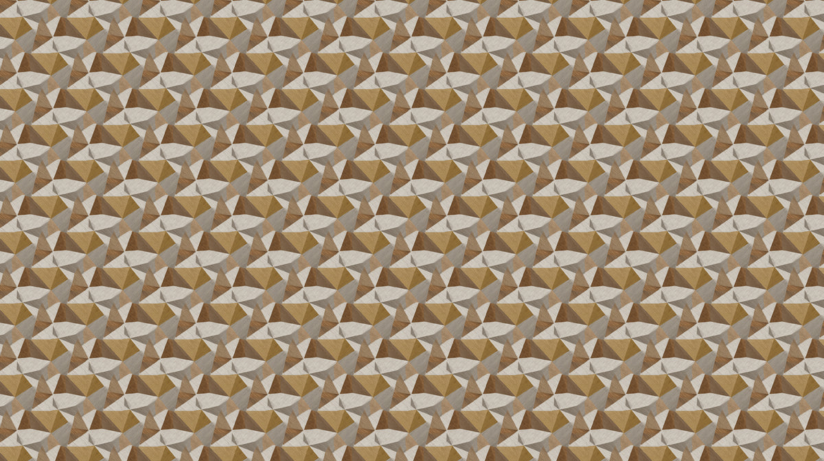 Abstract Diamond Geometric Subtle 3D Fold Texture Repeating Print Mural Wallpaper | Earth Tones