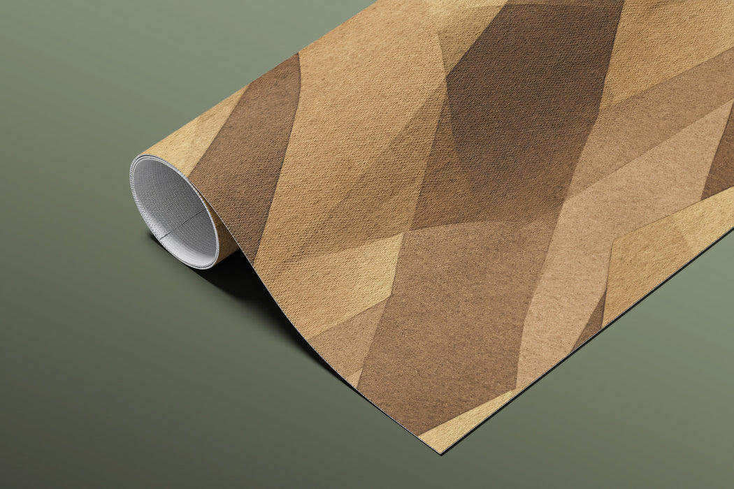 Abstract Angled Segment Dynamic Interlocking Design Repeating Print Mural Wallpaper | Earth Tones Modern