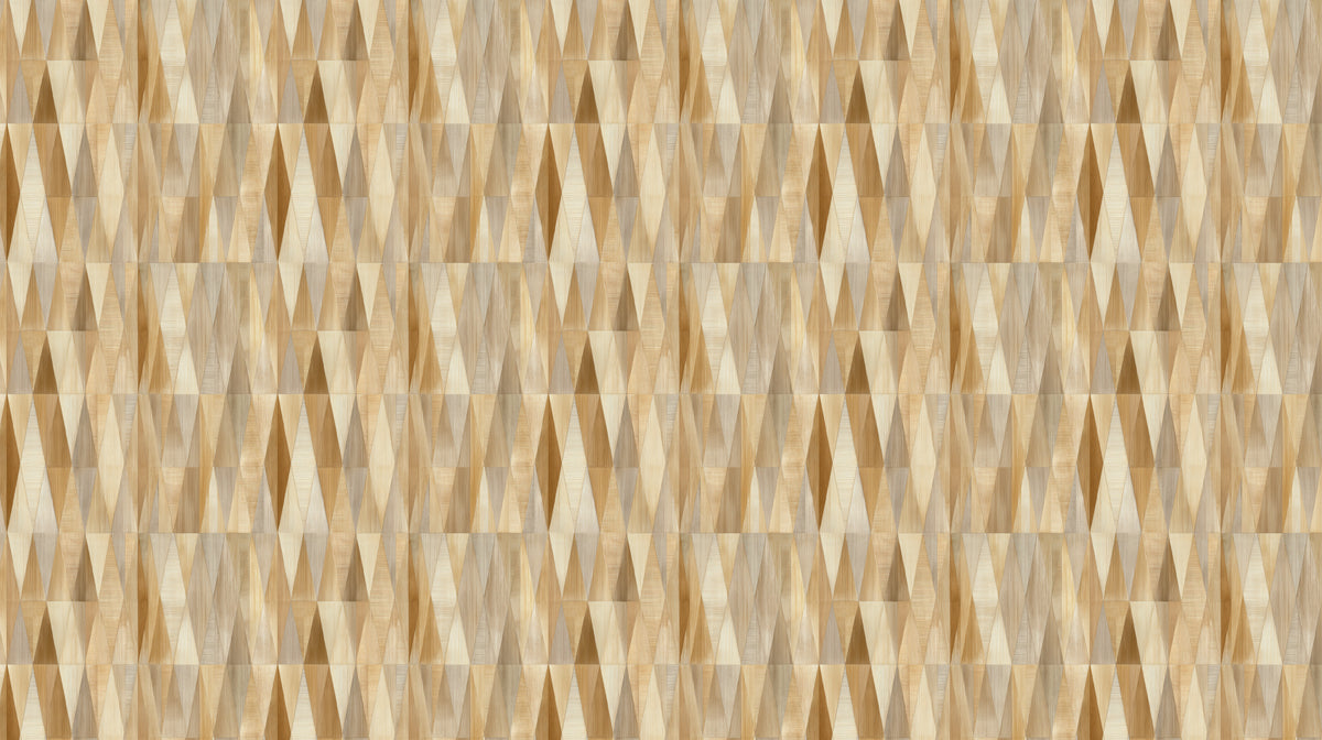 Wood Grain Diamond Weave Subtle 3D Texture Repeating Print Mural Wallpaper | Light Wood Tones, Scandinavian Style