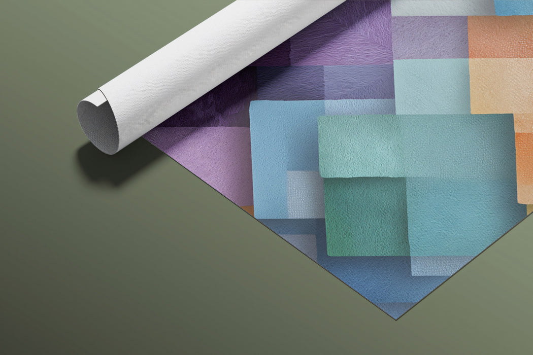 Geometric Diamond Overlap Pattern Colorful Mural Wallpaper | Abstract Modern Art