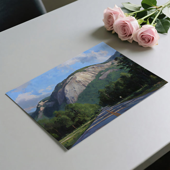 Scenic Mountain Road Landscape Mural | Realist Nature Horizon Wallpaper