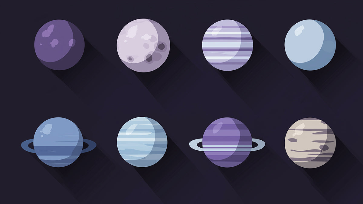 Vibrant Solar System Vector Mural | Educational Space Theme Wallpaper