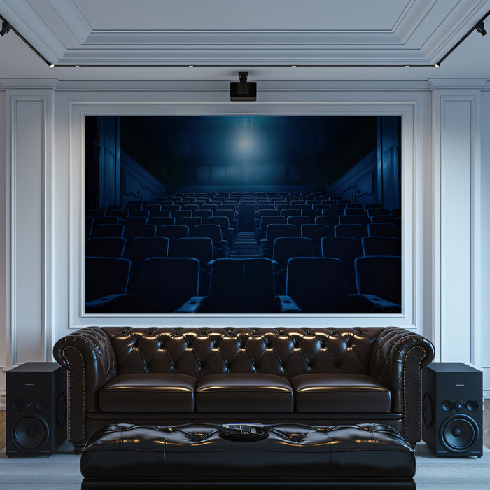 Midnight Theater Hall Wall Mural - Professional 3D Cinema Experience