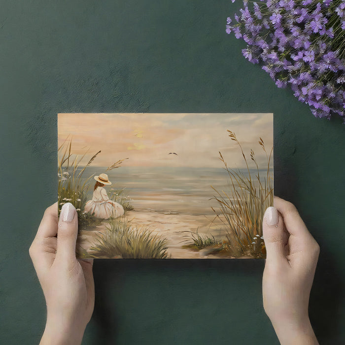Serene Sunset Dunes Mural - Peaceful Coastal Oil Painting