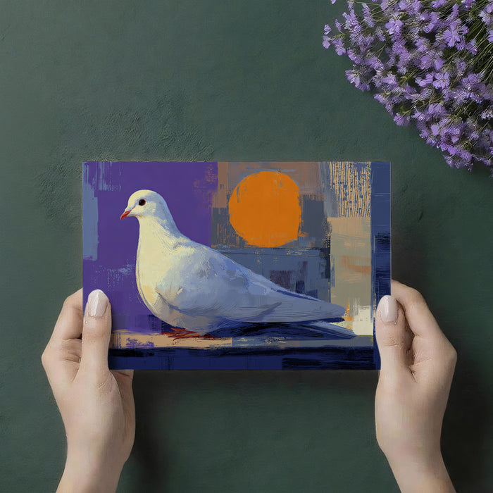 Radiant Peace Dove Mural - Bold Modern Abstract Art