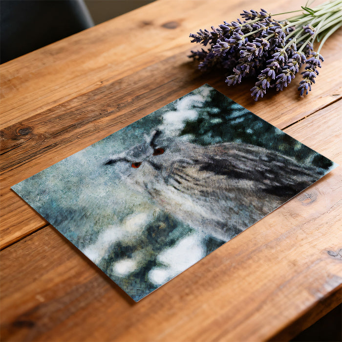 Majestic Arctic Owl Oil Painting Wall Mural | Impressionist Wildlife Portrait & Textured Winter Solitude Art