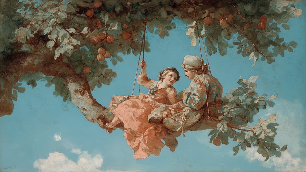 The Rococo Swing - Vintage French Romantic Art Mural