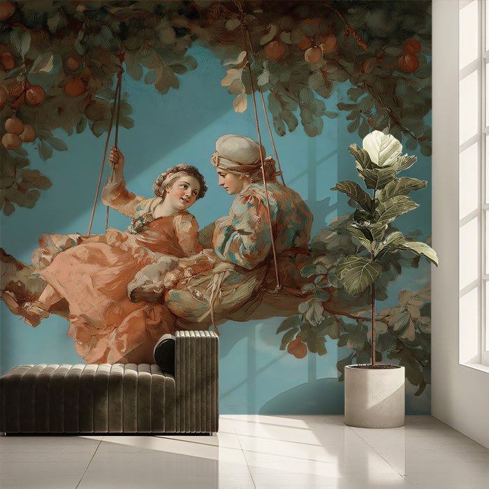 The Rococo Swing - Vintage French Romantic Art Mural