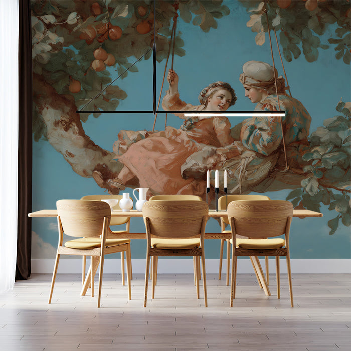 The Rococo Swing - Vintage French Romantic Art Mural