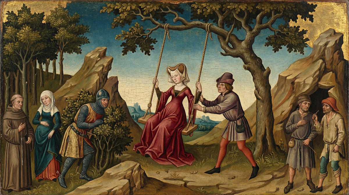 Medieval Courtship - Gothic Art & The Swing Mural