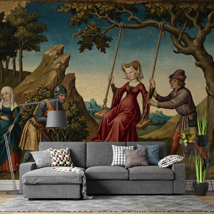 Medieval Courtship - Gothic Art & The Swing Mural