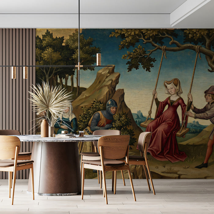 Medieval Courtship - Gothic Art & The Swing Mural