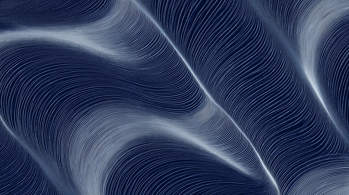 Digital Wave Particles - Blue Abstract Tech Wallpaper