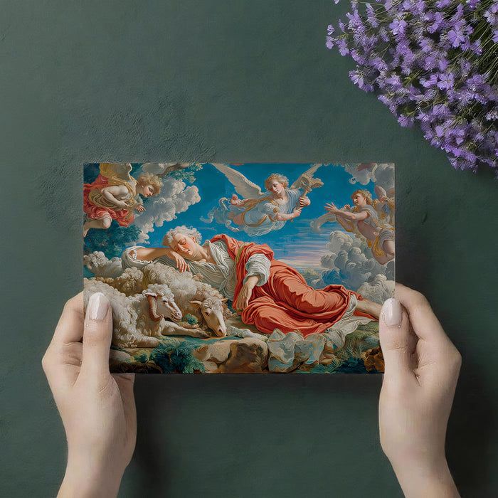 Sleeping Shepherd's Dream - Baroque Biblical Art Mural
