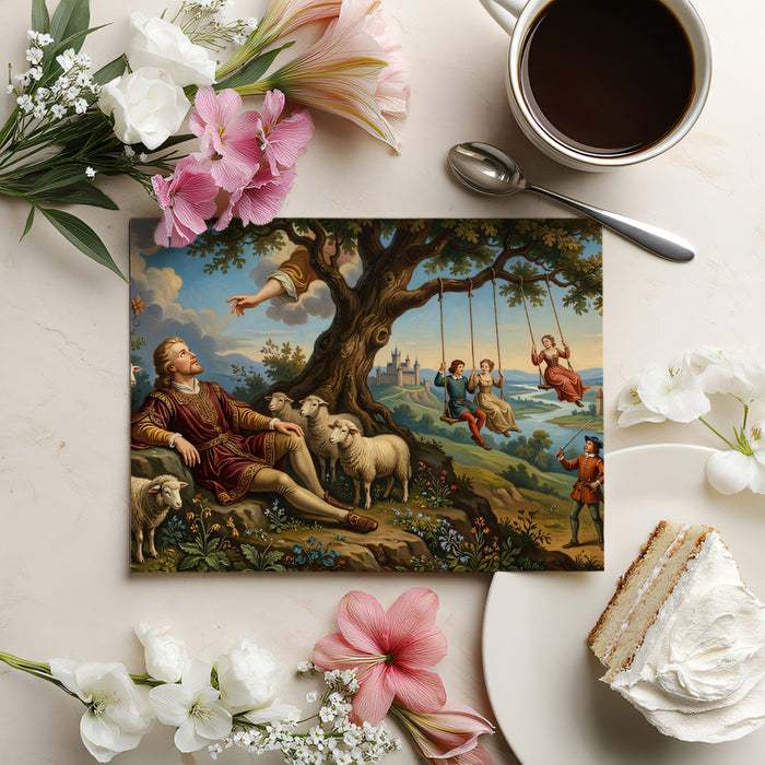 The Good Shepherd Under the Oak - Biblical Renaissance Mural