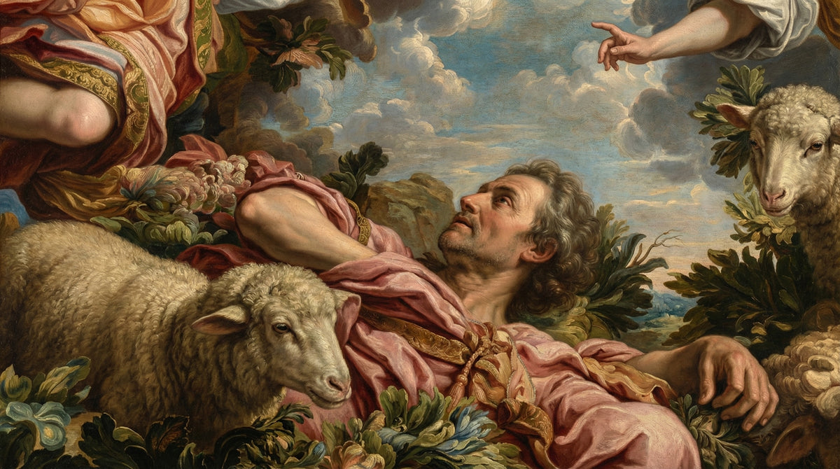 The Shepherd's Vision - Baroque Religious Art Mural