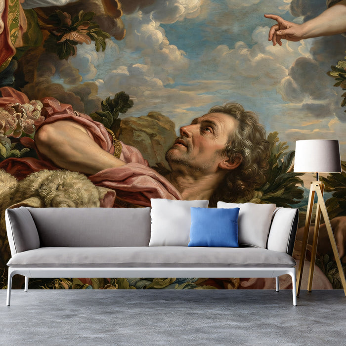 The Shepherd's Vision - Baroque Religious Art Mural