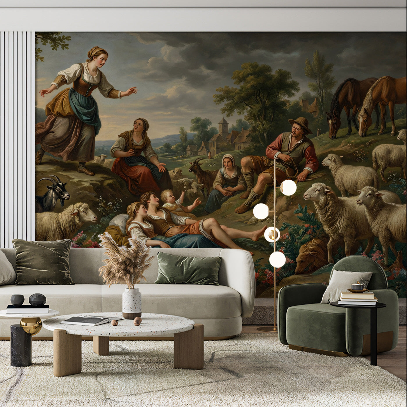 Idyllic Pastoral Life - Vintage Countryside Mural — Vivawalls Store