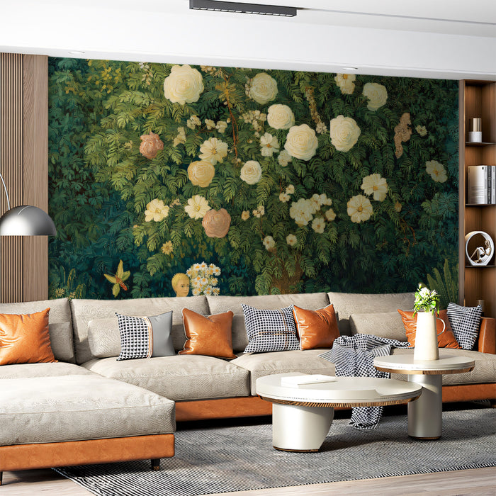 Vintage Storybook Garden & Children Wall Mural