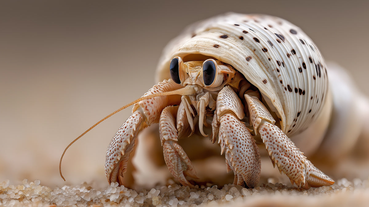 Macro Hermit Crab on Sand Nature Mural