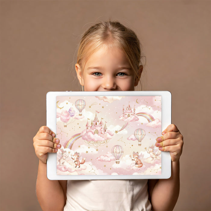 Pink Cloud Kingdom & Castles Nursery Mural