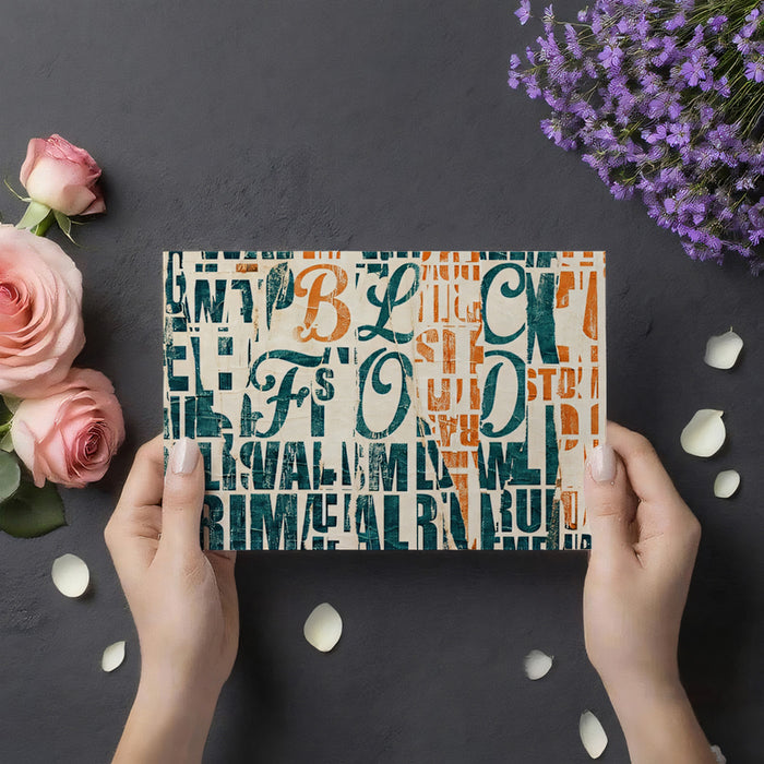 Urban Grunge Typography Collage Wall Mural