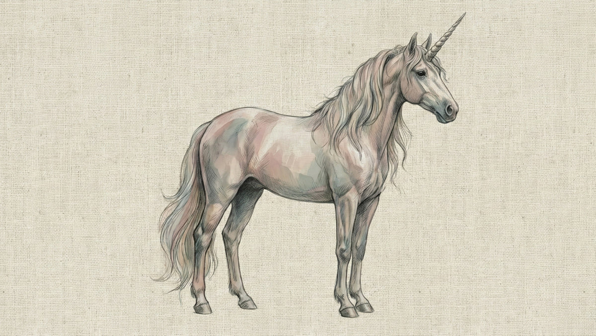 Elegant Unicorn Illustration Wallpaper, Mythical Fantasy Wall Mural, Pastel Magical Horse Decor for Nursery