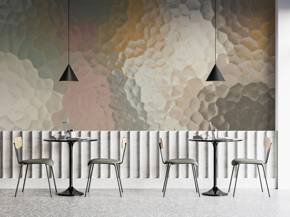 Frosted Glass Texture Wallpaper, Abstract Translucent Wall Mural, Soft Light Modern Decor