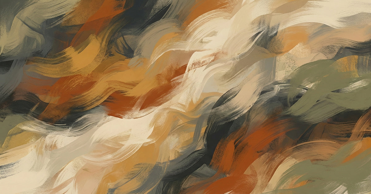 Dynamic Earth Tone Brushstroke Wallpaper, Organic Motion Abstract Wall Mural, Contemporary Artisan Decor