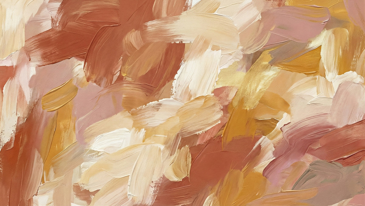 Bold Earth Tone Brushstroke Wallpaper, Abstract Artisan Paint Wall Mural, Contemporary Luxury Decor for a reception